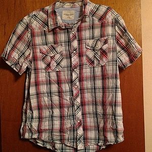 Men's short sleeve button up
